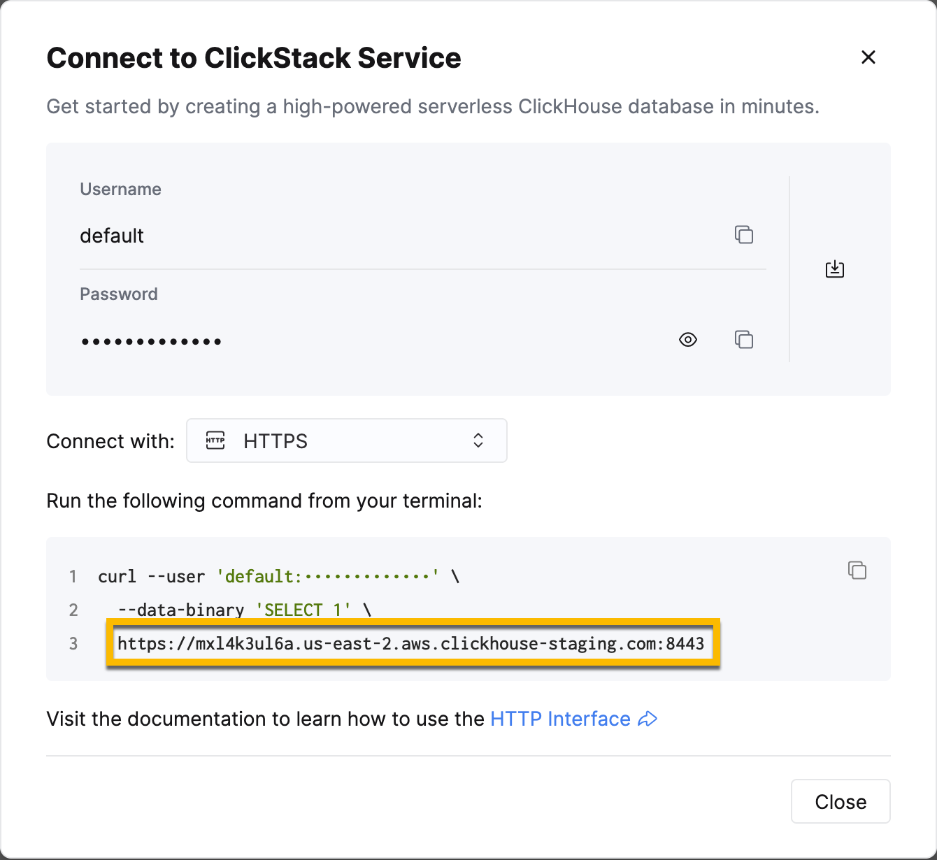 Подключение к ClickHouse Cloud